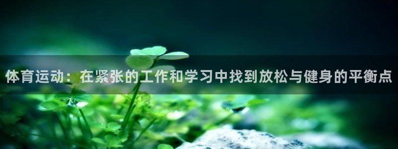 体育运动：在紧张的工作和学习中找到放松与健身的平衡点