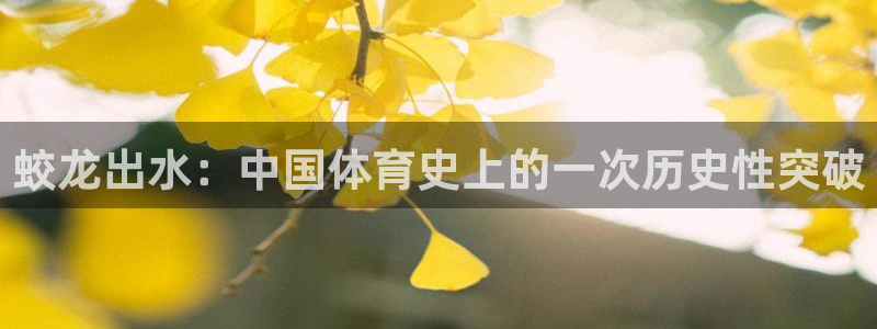 蛟龙出水：中国体育史上的一次历史性突破